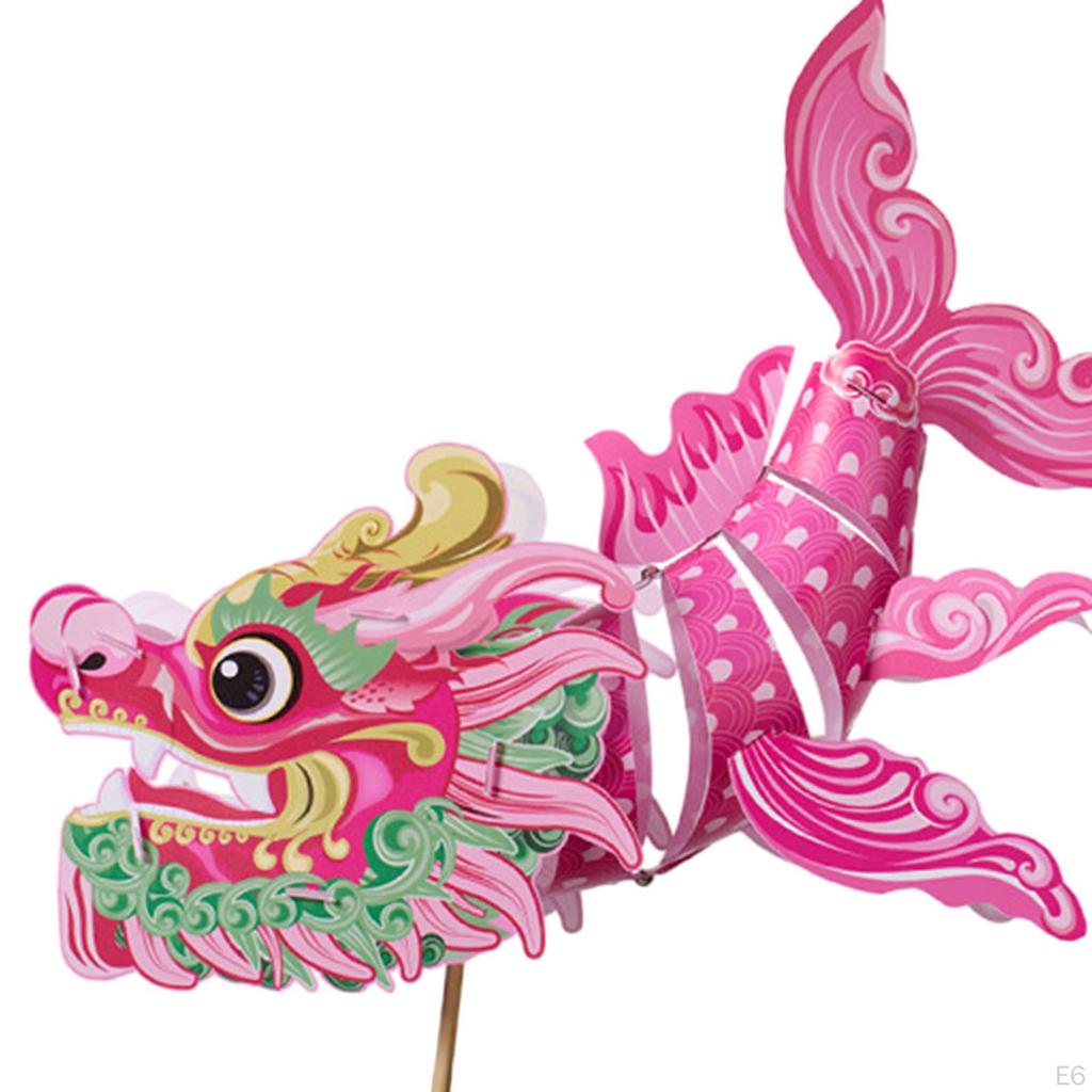 DIY Handmade Lantern Material Set, Portable Dragon Lantern, Chinese Year, Set for Restaurant