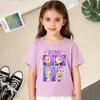 Summer KPop Devil Hunter 3D Digital Printed Children's Clothing Cartoon Loose Casual Fashion Short Sleeved Girls' T-shirt