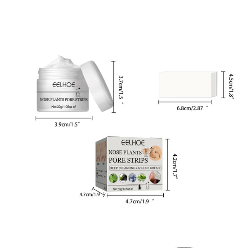 60 шт. полоски для очищения пор, средство для удаления черных точек с маской от черных точек, мягкие очищающие и очищающие полоски для носа