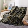 1Pc Leaf Print Flannel Blanket, High quality Comfortable for All Seasons, Home Decor, Warmth and Comfort, Perfect for Christmas Gifts W62