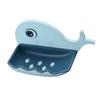 Soap Dish Storage Soap Rack Drain Soap Box No Drilling Whale Shaped Soap Holder Cartoon Whale