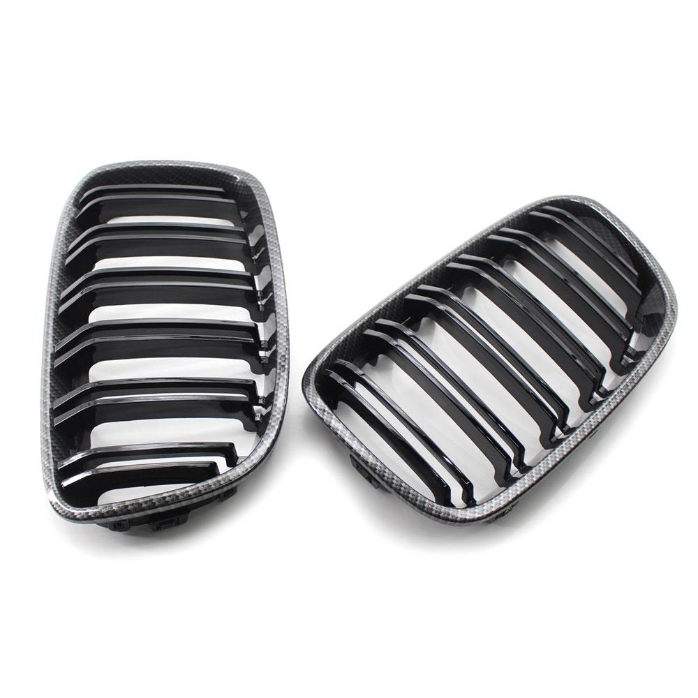 Kidney Grilles For BMW F20 F21 Pre-LCI 120i 118i 116i 116d M135i M140i 2012-2015 Front Bumper Grills Carbon Fiber