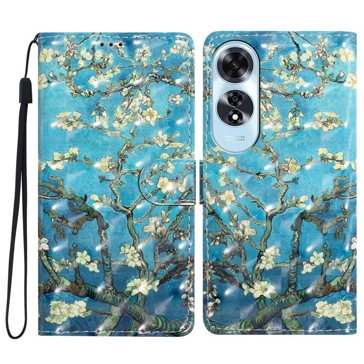 Для Oppo A60 4G чехол 3D Pattern подставка кожаный чехол для телефона с держателем слотов для карт