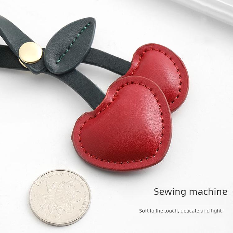 Брелок с подвеской в виде вишни для школьной сумки - Creative Love Leather Accessory