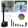 Ultra-Quiet Submersible Water Pump With 12 LED Lights Aquarium Water Fountain Pump Filter Fish Tank Pond LED Water Pump IP68 Waterproof