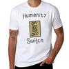 Футболка Humanity Switch футболки хлопок 100% смешные футболки хлопок Футболка