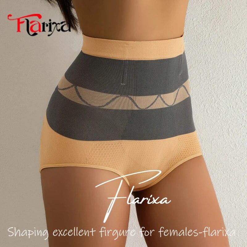Flarixa Брюки с высокой талией для контроля живота, бесшовные корректирующие трусы, термобелье, трусики для женщин, эластичные трусики с подтяжкой бедер