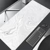 Black White Contour Line Gaming Mouse Pad Waterproof Nonslip Desk Mat