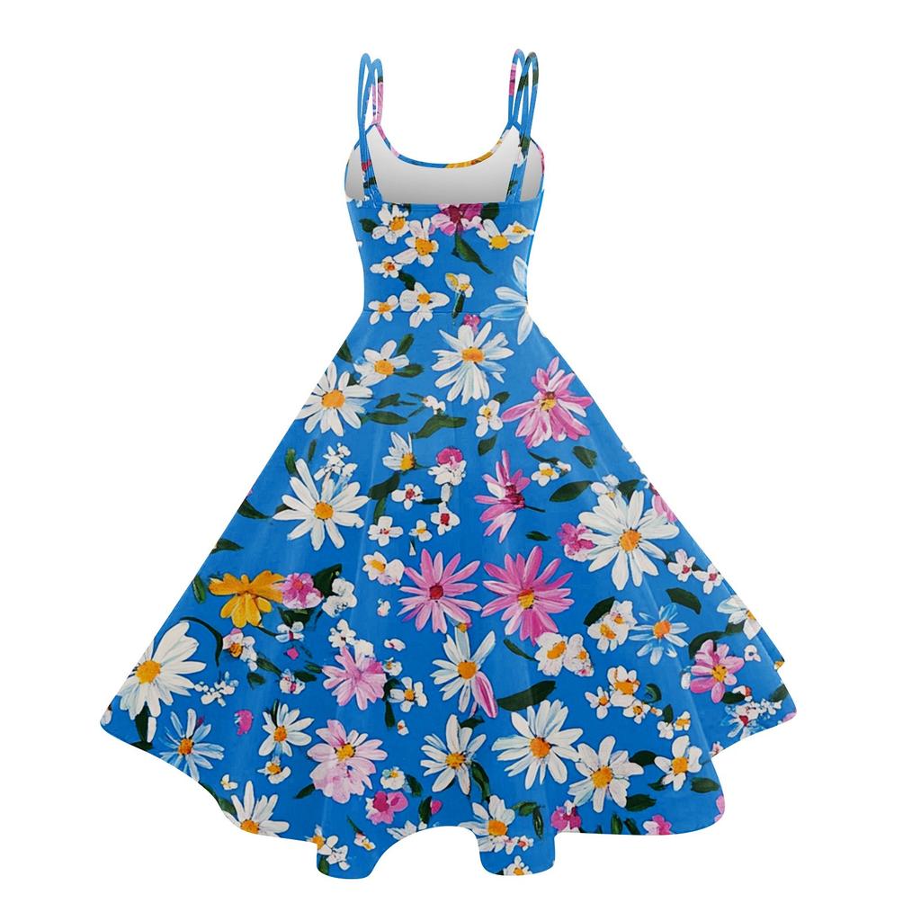 Женское повседневное модное платье с цветочным принтом, сексуальное с открытыми плечами, панк-ретро платье, ретро платье