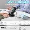 Multi Port Fast Charging Station 220W Power Adapter with Type C & USB Port Allows 6 Devices Simultaneously Charging