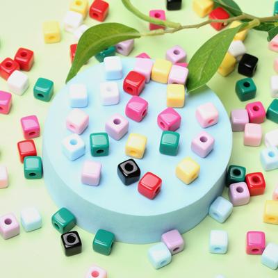 10 шт. однотонные 10 мм акриловые квадратные бусины Macaron цветовая схема бисерные материалы для самодельных украшений ручной работы