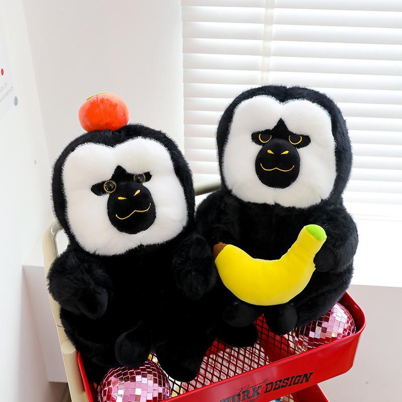 Cute White-Faced Monk-Faced Monkey Doll Xiaohongshu Funny Banana Monkey Plush Toy Gift Doll Orangutan