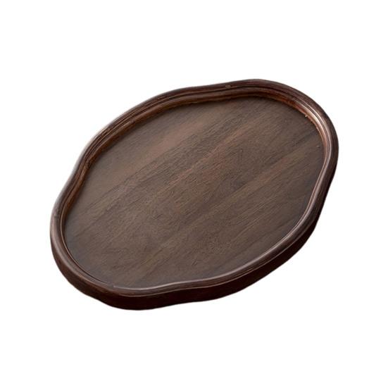 Бамбуковый сервировочный поднос Фруктовое блюдо Поднос для хранения чайных чашек Многофункциональное блюдо для закусок для фруктов, десертов, сыра