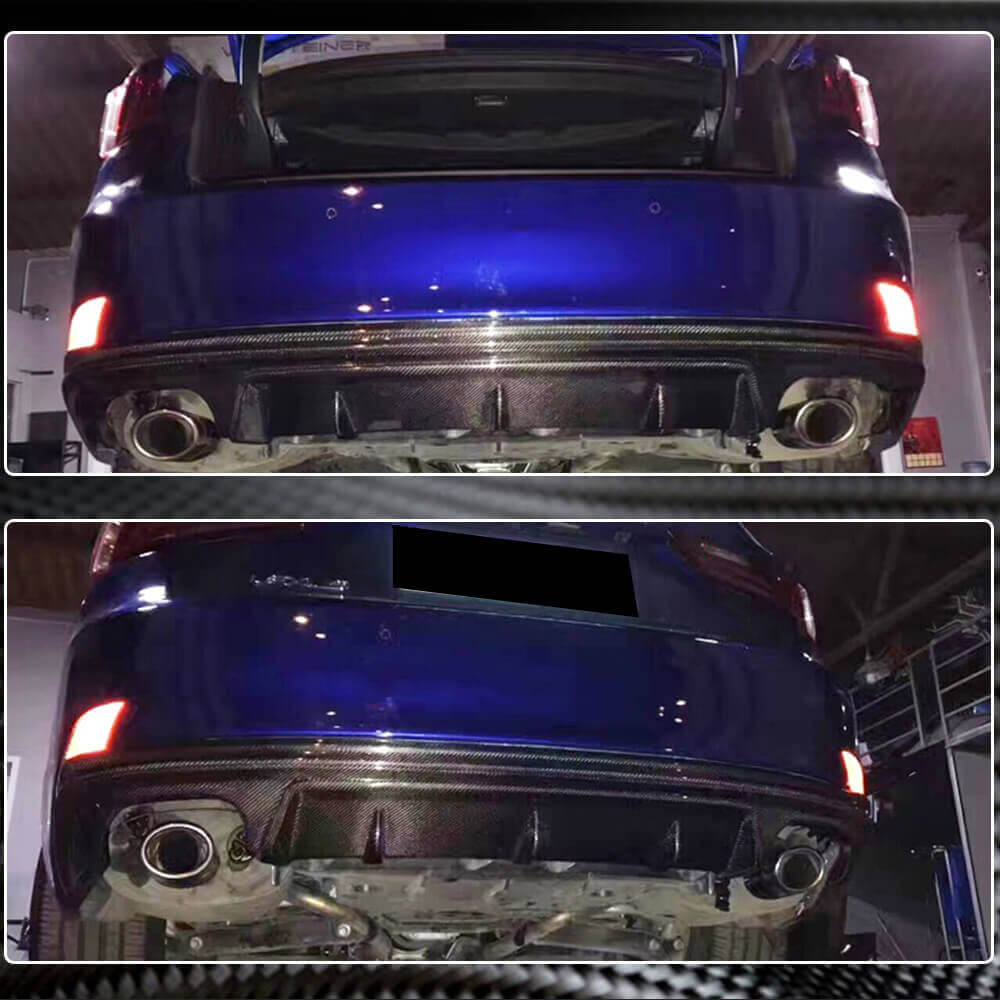 Диффузор заднего бампера V2 (для Base/F-Sport 2013-2016, Карбон) для Lexus IS 2013- гг