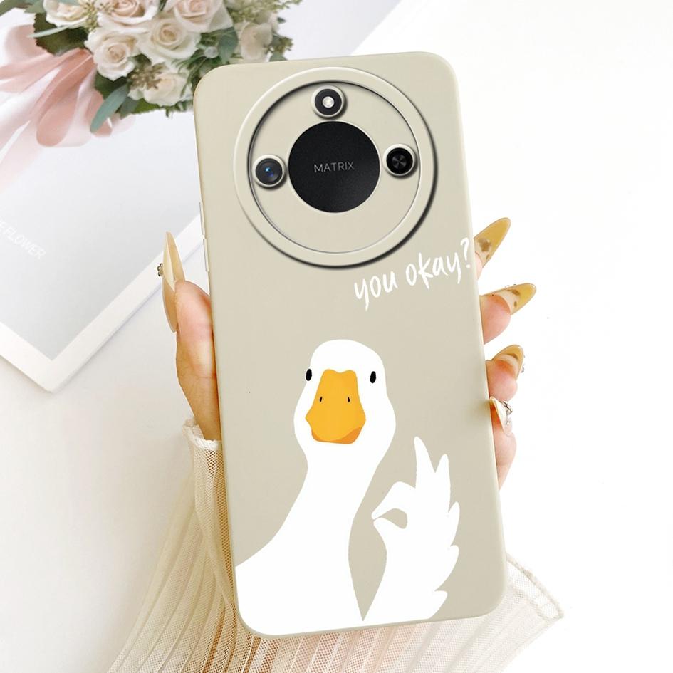 For Honor X9c Case 6.8" Cute Cartoon Cat Soft TPU Liquid Silicone Shockproof Cover For Honor X60 Bumper on HonorX9c Smart Fundas