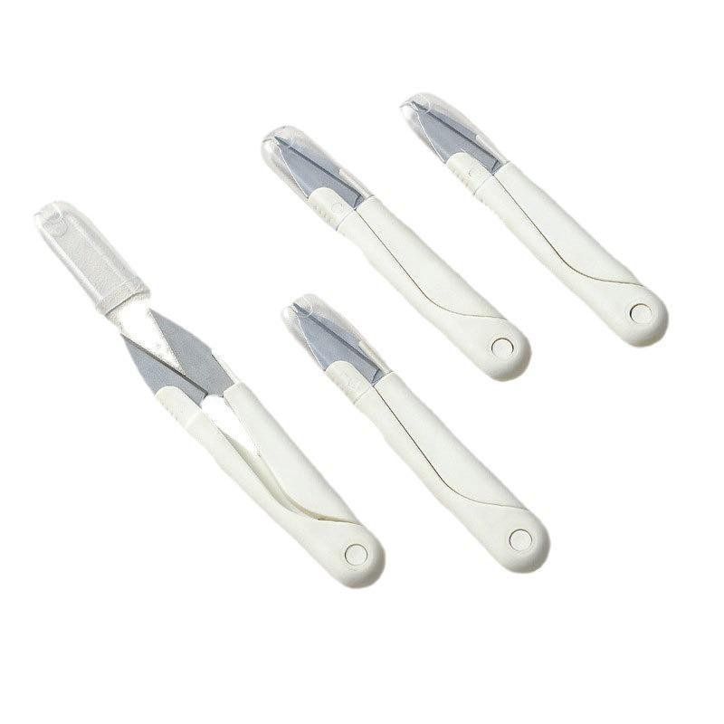 1PC "Portable Craft Scissors with Cover for Sewing, Thread Cutting, Tailoring, Fishing Line, and Cross Stitch"