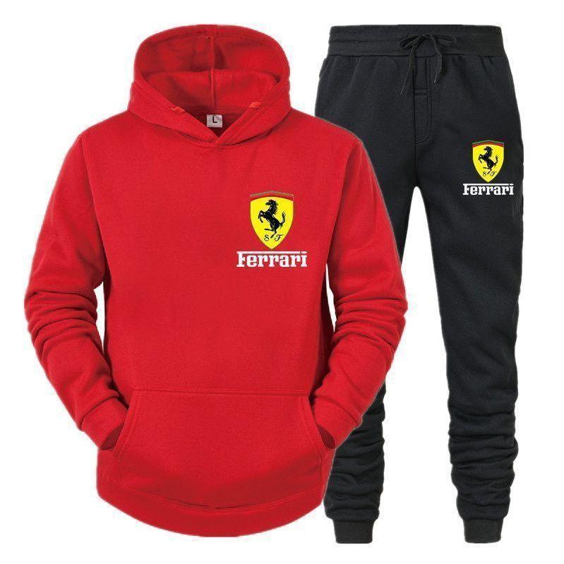 Костюм Ferrari Весна и Осень Мужские и Женские Худи Персонализированные Модные Повседневные Свитшоты