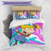 3pcs Rugrats pattern bedding set duvet cover set includes duvet cover &pillowcases, perfect all season bedroom decoration & gift