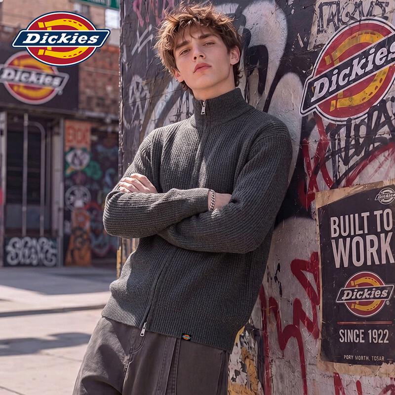 Мужской кардиган на молнии из тяжелого трикотажа Dickies