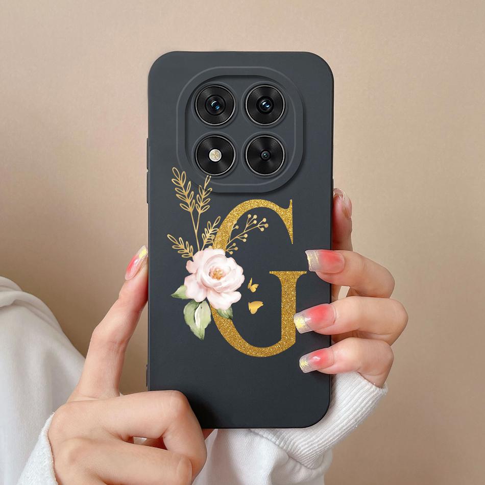 Чехол Для Redmi Note 14 Pro Plus Простой Буквенный Мягкий Жидкий Силикон Ударопрочный Чехол Для Телефона Для Redmi Note14 14Pro 4G 5G Fundas