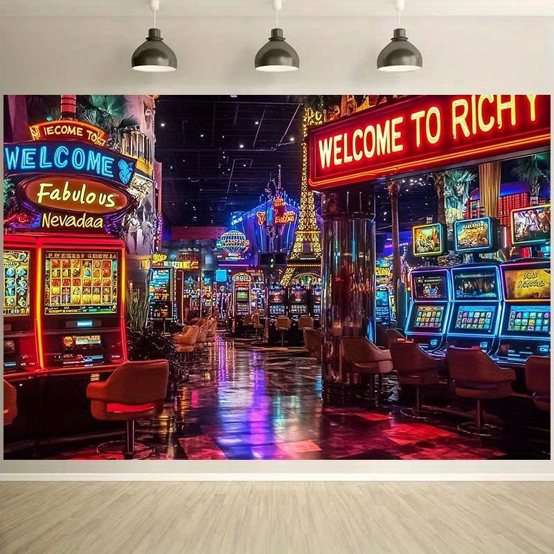 1 piece of photo background cloth. This background cloth showcases the vitality and luxury of the Las Vegas casino