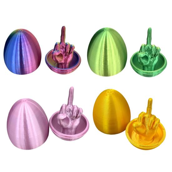 Пасхальное яйцо, розыгрыш со средним пальцем, подарок для мужчин и женщин, 3D-печатное грубое яйцо, шутка, веселый сюрприз, подарок, уникальная игрушка для взрослых