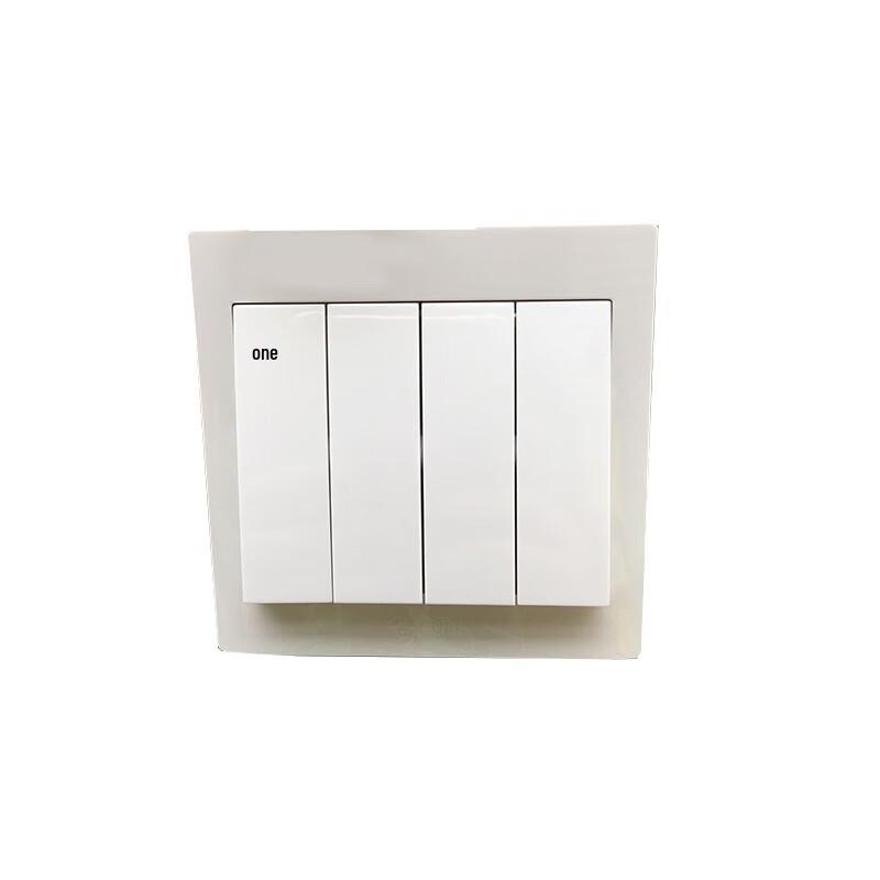 BULL G32 Series 4-Gang Single Pole Fluorescent Wall Switch Panel