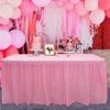1PC Party Decor PE Table Skirt Disposable Table Cover Tablecloth Birthday Oilproof Rectangle