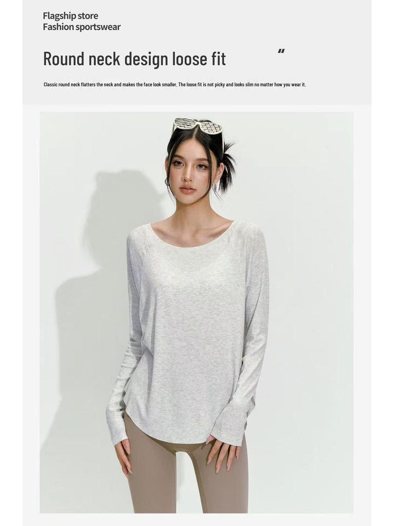 Женский ребристый топ для йоги с длинным рукавом - Коллекция Осень/Зима, Облегающий крой, Ощущение второй кожи, Идеально подходит для пилатеса и спортивной одежды для улицы