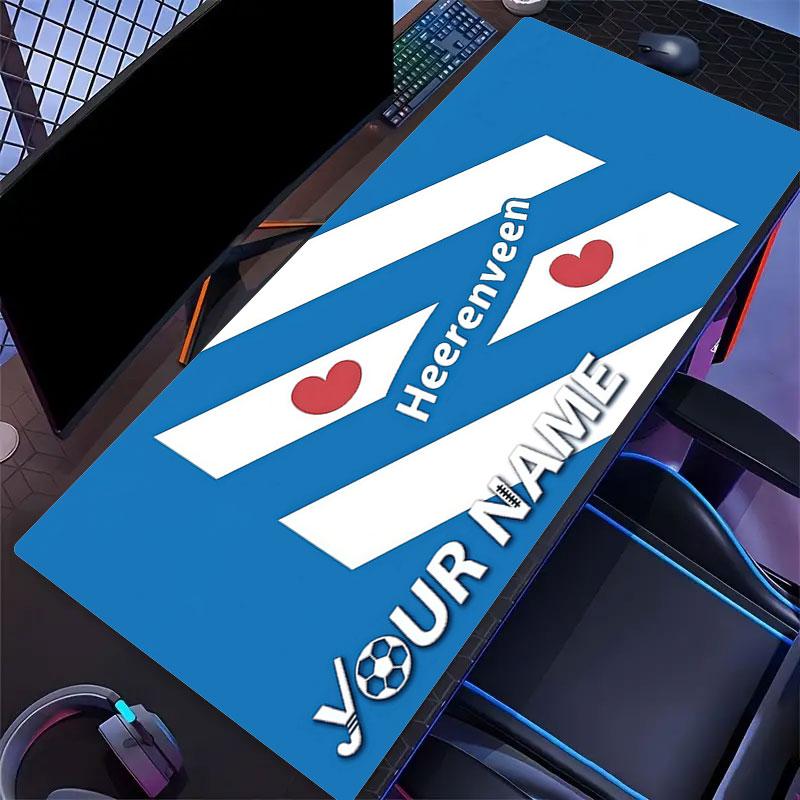 Custom Name,SC Heerenveen Mouse Pad, Large Gaming Desk Mat, Non-slip XXL Mousepad for Laptop & Tablet, Mini PC Playmat with Stitched Edges