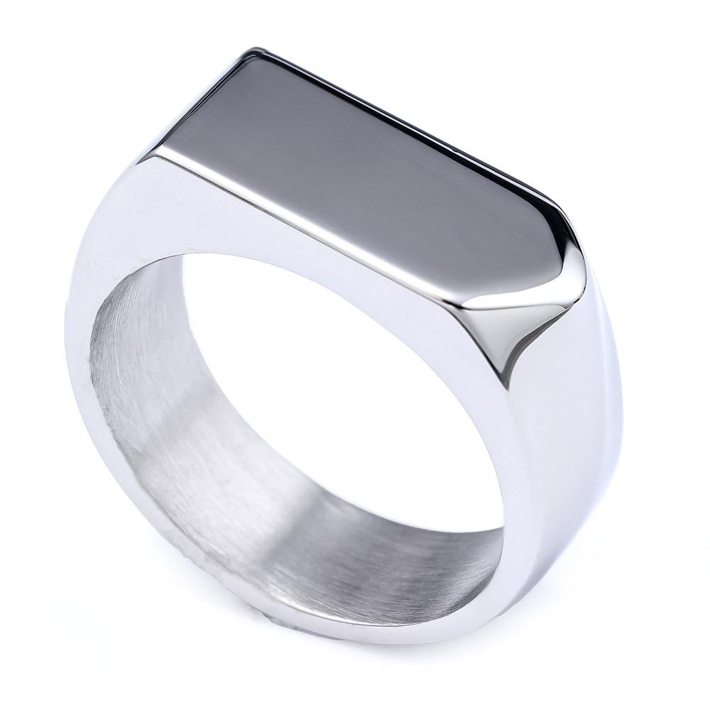 Скандинавское винтажное круглое квадратное неправильной формы гладкое кольцо не ржавеющее модное украшение для женщин