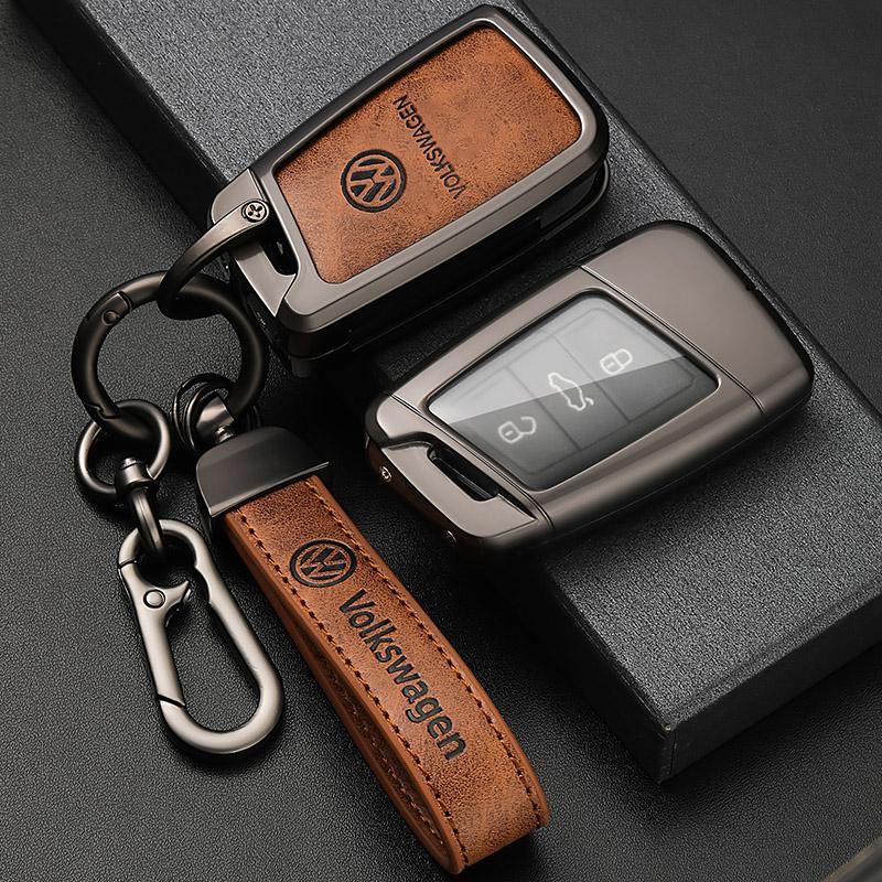 abcd1 Zinc Alloy Car Remote Key Case Cover Shell Protection Auto Keychain Accessories For VW Volkswagen Passat B8 Tiguan Magotan Golf