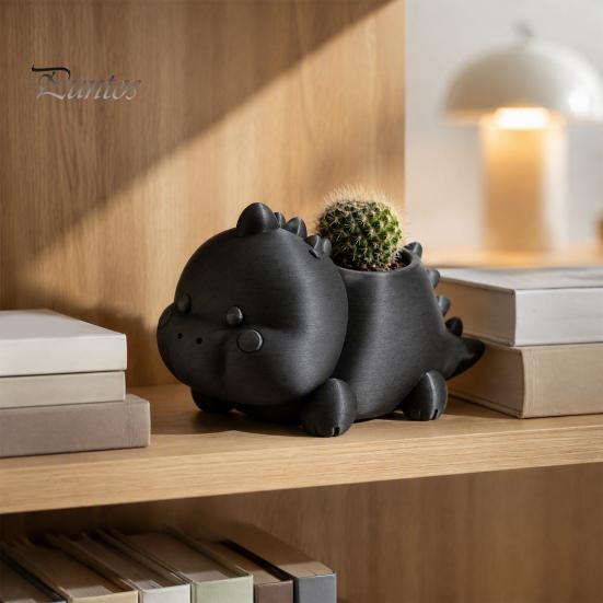 Креативная подставка для растений, 3D-печатный горшок для суккулентов в форме динозавра, милый горшок для декора маленького домашнего офиса, кактусов, мини-растений, декоративный настольный