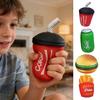 Реалистичная игрушка-пищалка из фастфуда, мягкие шарики из ТПР для снятия стресса, формы Кола, Бургер, Картофель фри, Хот-дог, Портативная игрушка-антистресс для детей и взрослых, Забавная, Снятие тревоги, Подарок