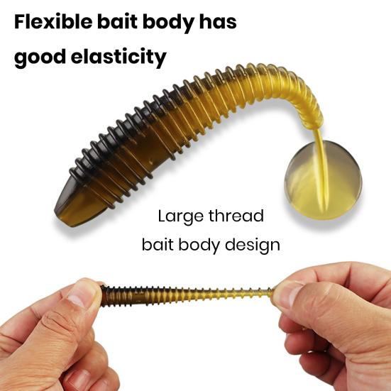Yousheng 25 шт. мягкие рыболовные приманки с коробкой для хранения, высокогибкие устойчивые к укусу червячные искусственные приманки, имитация бионических приманок