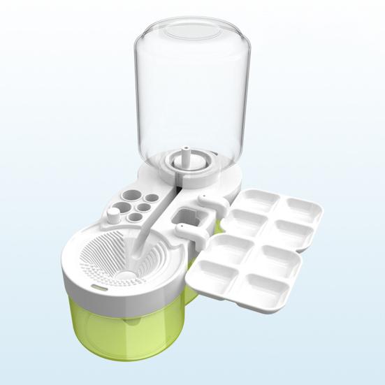 6 In 1 Brush Cleaner Artists Teachers Kids Paint Brush Holder Palette Water Circulation Brush Cleaner Portable Painting Tool