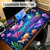 Axolotl Theme Personalized Mouse Pad Custom Name Text Non Slip Desk Pad For Laptop Office Desktop