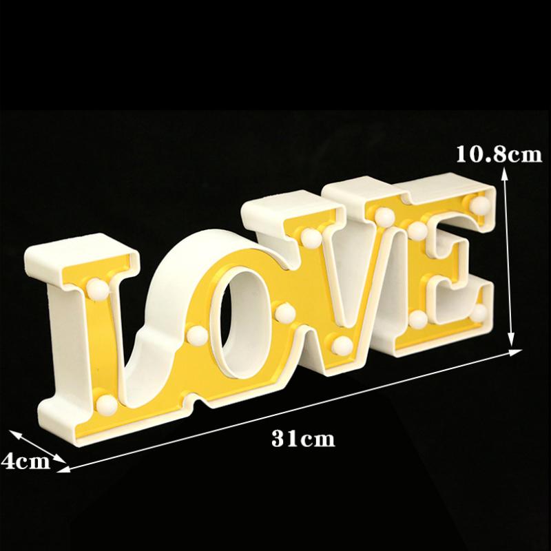Neon Love English Letter Lights