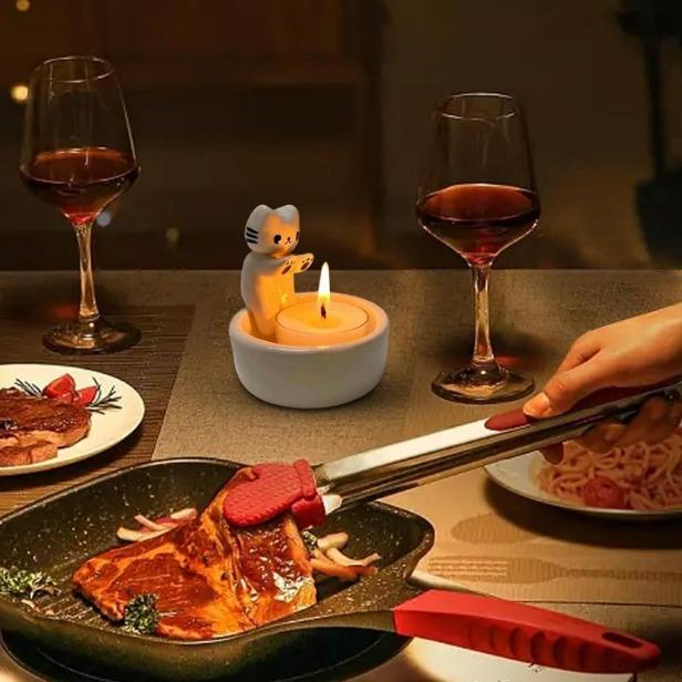 Подсвечники 1 шт. мультяшный котенок украшение для дома украшение для спальни гостиной столовой кухни