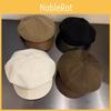 Trendy Solid Color Woolen Hats Curved Brim Autumn Winter Street Fashion Cao