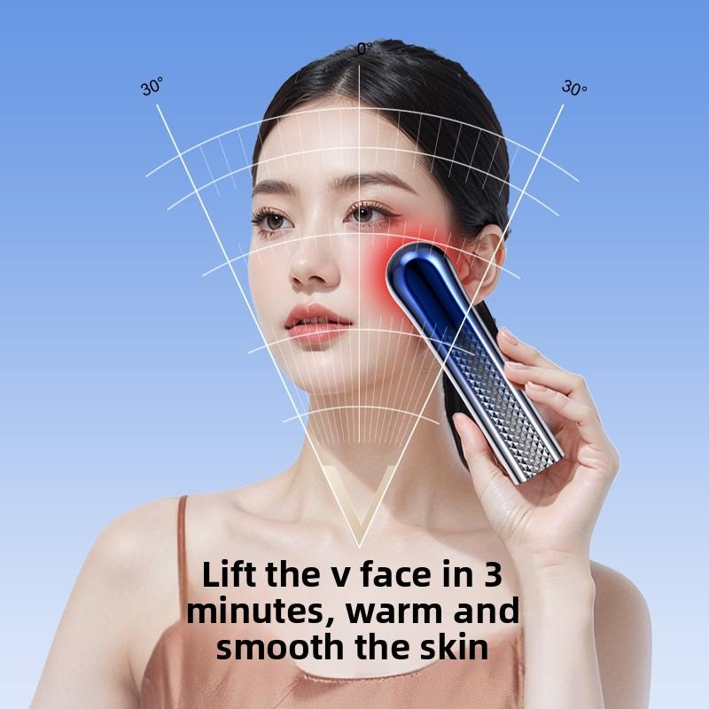Косметический прибор для дома Глубокий лифтинг и укрепление лица Микротоковая насадка с красным и синим светом Косметический прибор для лица