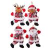 4 шт. Рождественские украшения плюшевый снеговик Санта лось медведь кукла фигурка зимняя подвеска