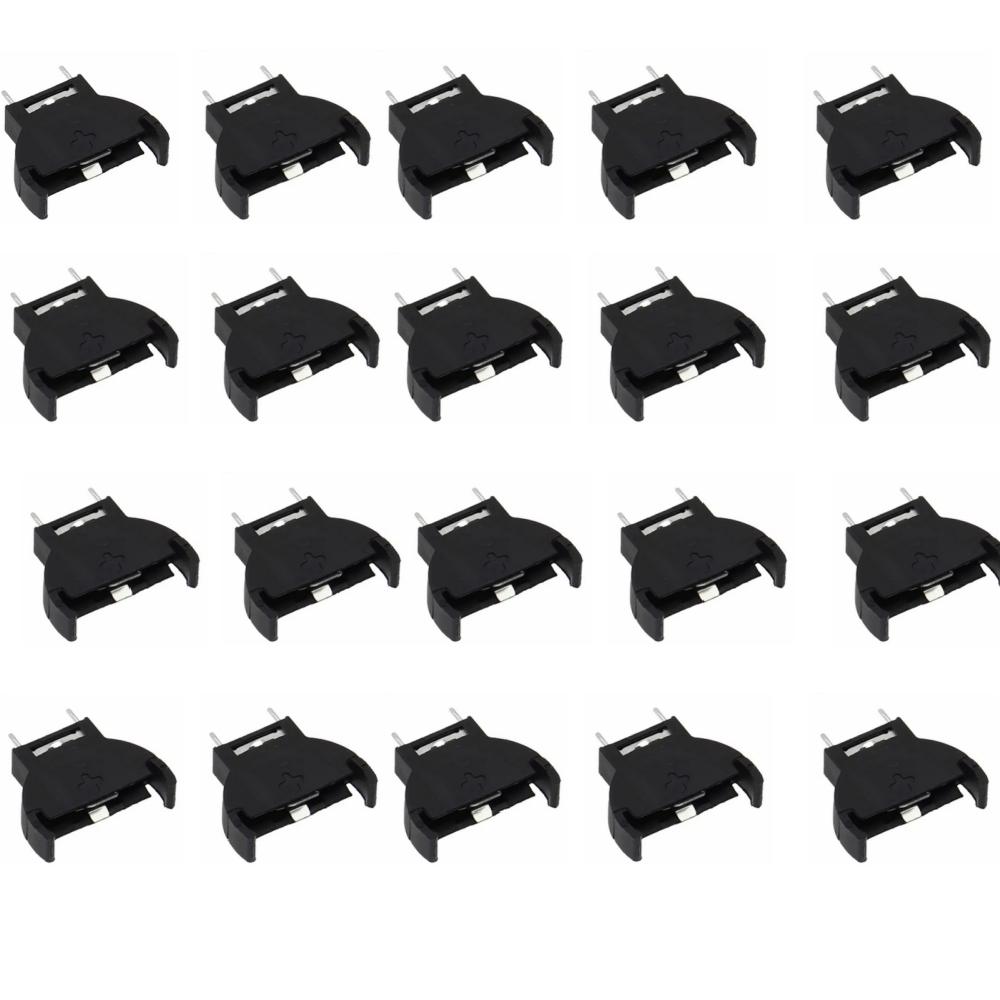 10/20 шт. Держатель батарейки CR2032 Держатель для монетных элементов Кнопочный разъем Корпус 3 контакта Пайка Монтаж Батарейные отсеки Вертикальный Прямой Кнопка