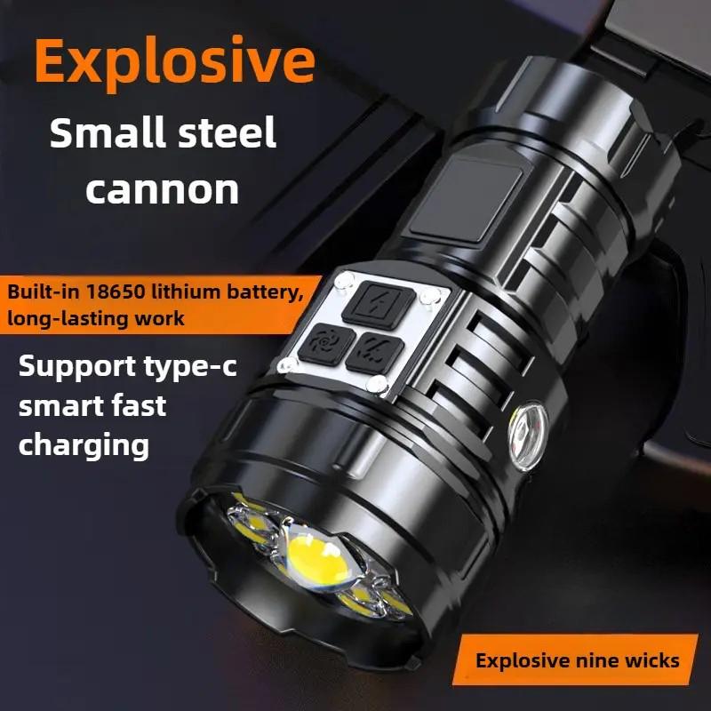 XHP50 перезаряжаемый светодиодный фонарик супер яркий мини тактический фонарь мощный водонепроницаемый фонарь для кемпинга на открытом воздухе рабочий свет