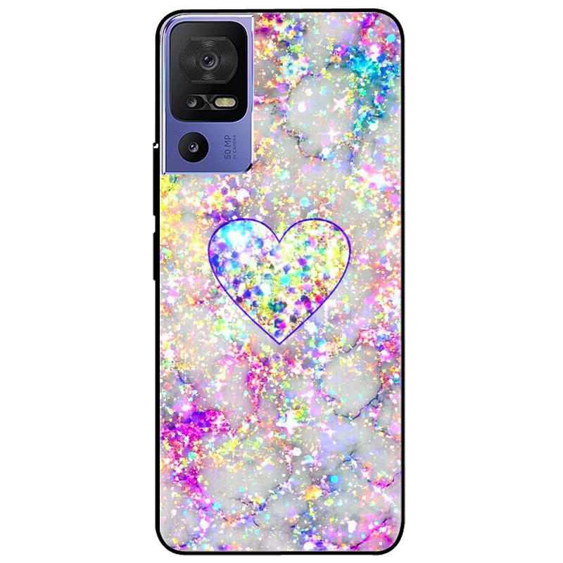 Phone Cover For TCL 40 SE Case 6.75'' Silicone Lovely Black Bumper Lion Soft TPU Coque for TCL 40SE Funda for TCL40SE Protector