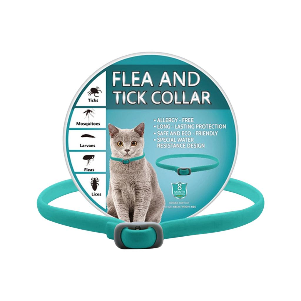 Flea And Tick Collar - 8 Months , -Free, Water Proof & Adjustable With Multiple Color Options For Cats
