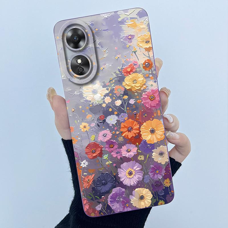 Для OPPO A17 A17K 2022 CPH2477 Чехол Задняя крышка Милый Панда Милые Девочки Мягкий Силикон ТПУ Чехол для Телефона Ударопрочный Защитный Корпус