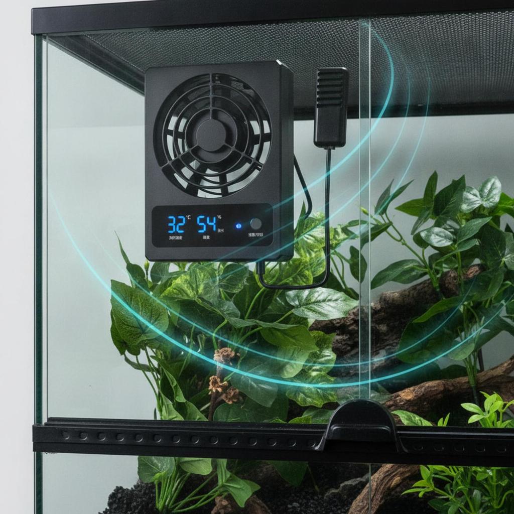 Reptile Enclosure Fan with Sensor Slim for Terrariums