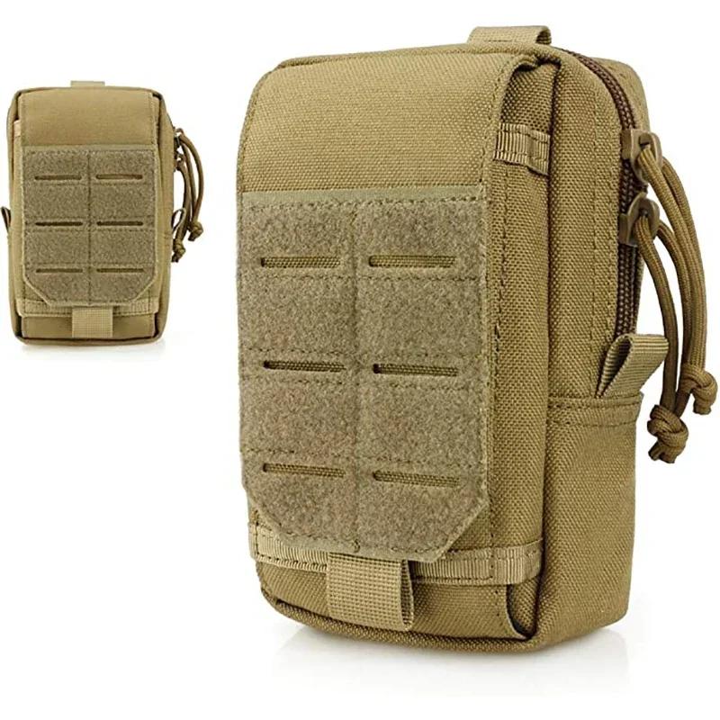 1Pcs 10×5×17cm Waist Bag EDC Tool Bag Vest Pouch Mobile Phone Bag Waterproof Tactical Military Sport Hunting Hiking Belt Tools