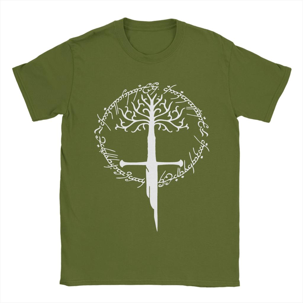 Broken Sword TShirts for Unisex Women LLords Of The RRings Novelty Cotton Tee Shirt Round Neck Short Sleeve T Shirt Printed Top